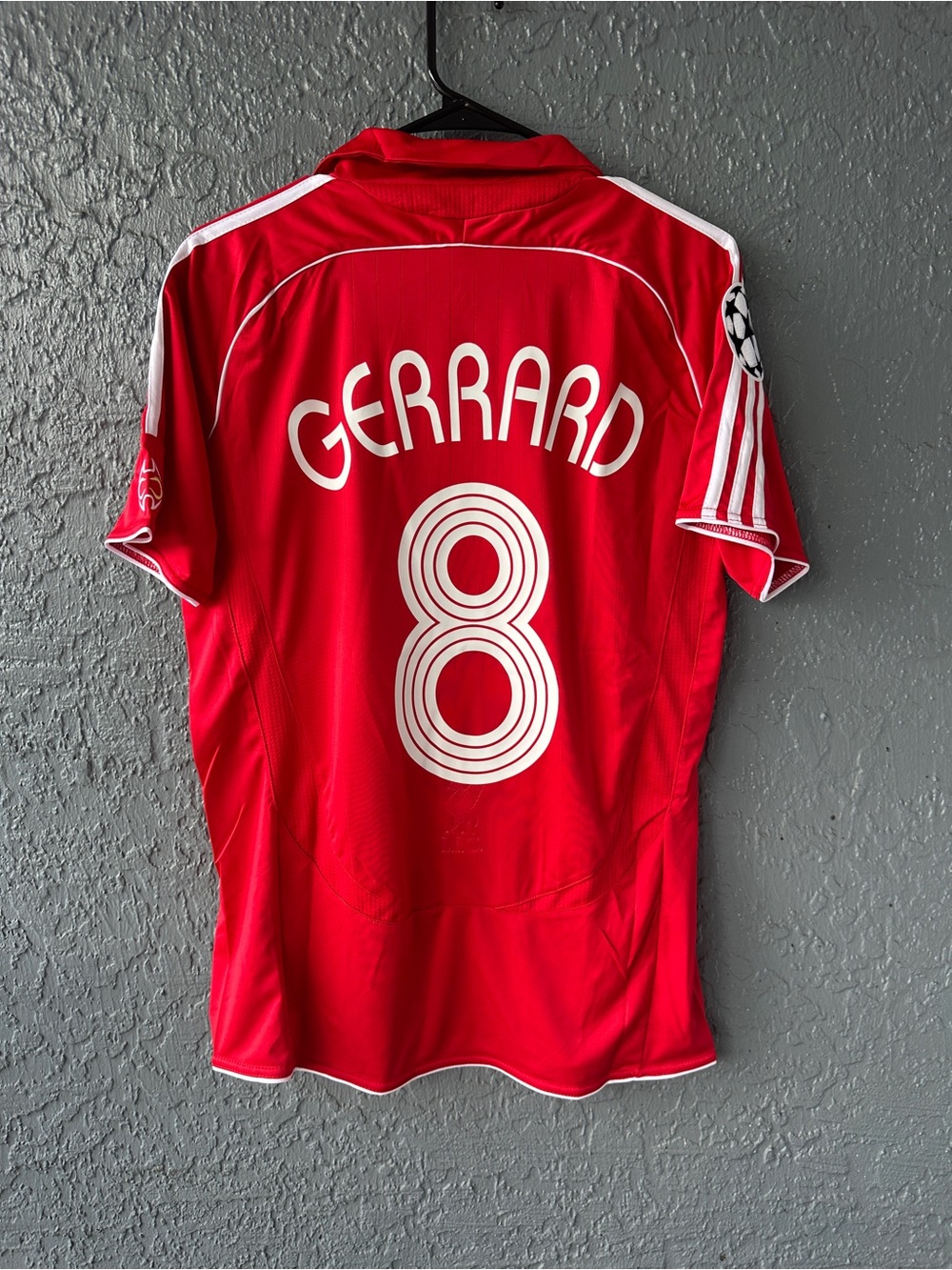Liverpool Gerrard 2007 Final Red Retro Soccer Jersey Men Size